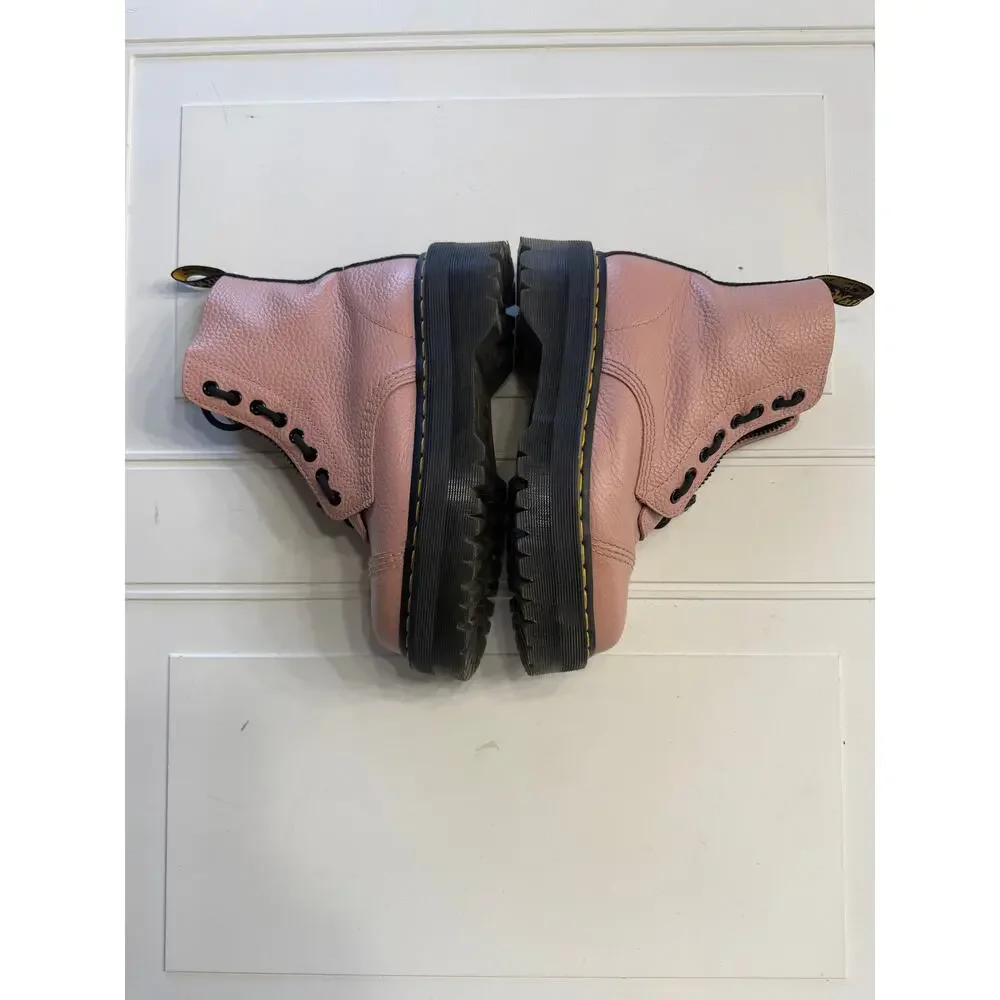 Doc Dr. Martens Womens Sz 8 Pink Sinclair Platform Zip Leather Boots